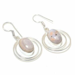 Gemstone 925 Silver Ethnic, Dendrite Opal Jewelry Earring 1.97"